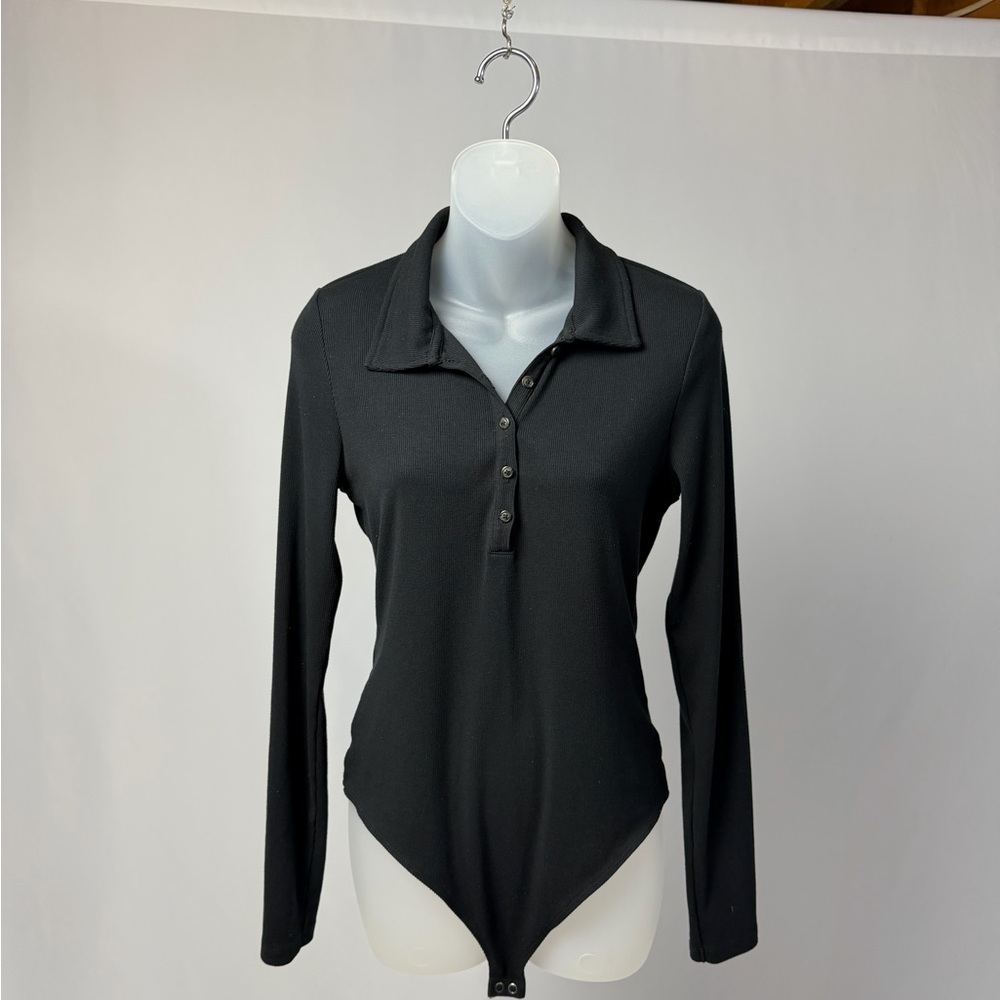 American Eagle Outfitters Black Long Sleeve Bodysuit